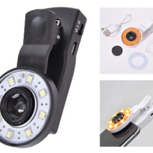 LENTES UNIVERSAL SMARTPHONE CON LUCES,COLOR NEGRO