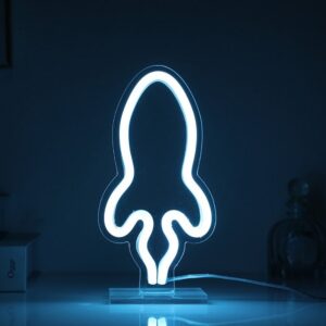 Letrero LED Cohete