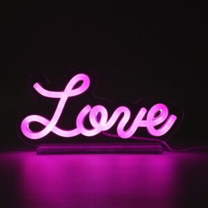 Letrero LED LOVE en cursiva