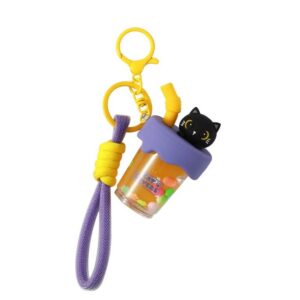 Llavero Bubble Tea BLACK CAT