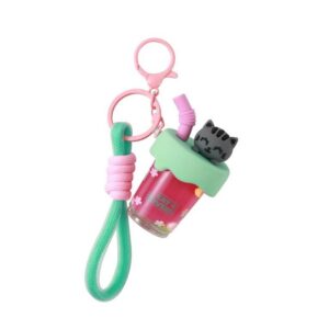 Llavero Bubble Tea GREY CAT