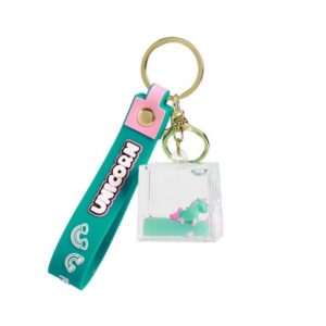 Llavero Liquid cubo BLUE UNICORN