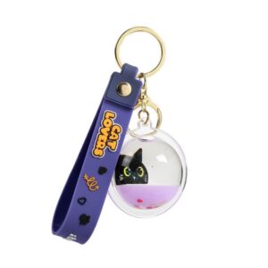 Llavero Liquid esfera BLACK CAT