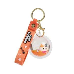 Llavero Liquid esfera ORANGE CAT