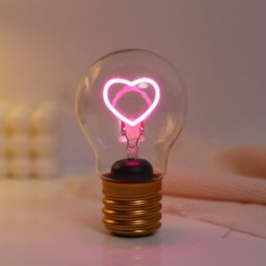 Luz con forma de bombilla Heart