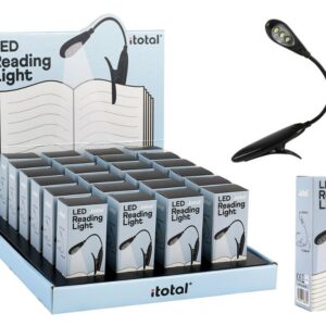 Luz de lectura con clip - expositor 24 uds