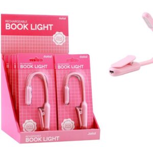 Luz de lectura LED rosa pastel - expositor 12 uds