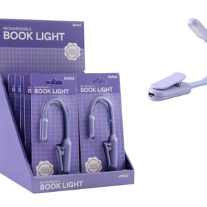 Luz de lectura LED violeta pastel - expositor 12 uds