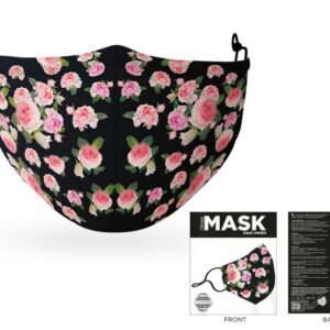 Máscara de cobertura de poliéster Leopardo Rosas