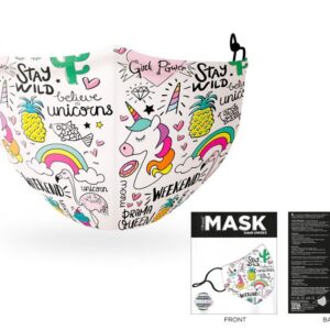 Máscara de cobertura de poliéster Unicornio