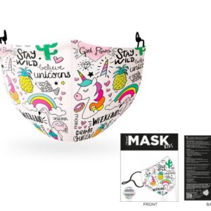 Máscara infantil de cobertura de poliéster Unicorn