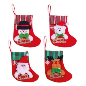 Media de navidad en fieltro set 4uds