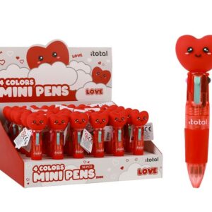 Mini Bolígrafo 4 en 1 FOLLOW YOUR HEART - expositor 36 uds
