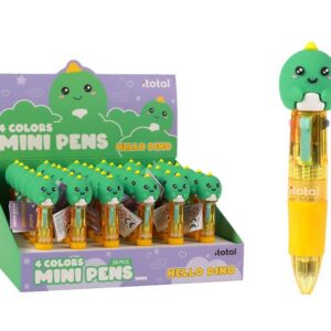 Mini Bolígrafo 4 en 1 HELLO DINO - expositor 36 uds