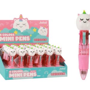Mini Bolígrafo 4 en 1 UNICORN - expositor 36 uds