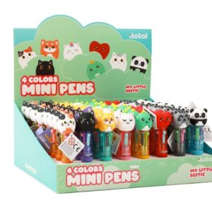 Mini Bolígrafos 4 en 1 surtidos - expositor 72 uds