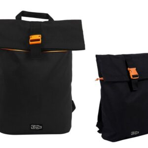 Mochila RPET 26 l detalles naranja