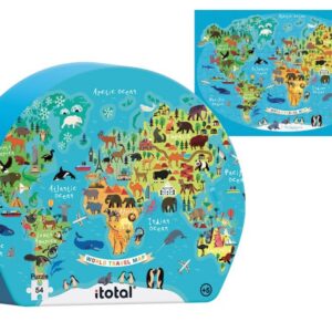 Puzzle 49 piezas edad 5+ WORLD TRAVEL MAP