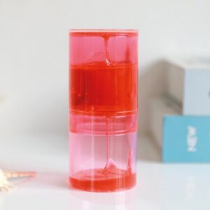 Reloj de arena gel rojo