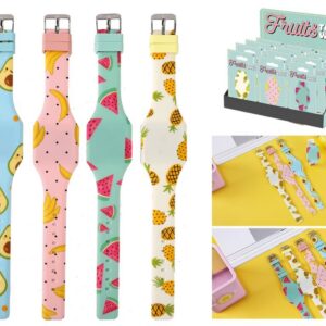 Reloj Táctil Frutas - expositor 24 uds