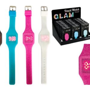 Reloj Táctil Purpurina - expositor 24 uds