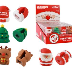Sacapuntas Navidad - expositor 24 uds