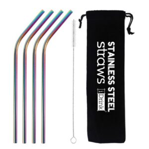 Set de 4 Pajitas de Metal Rainbow