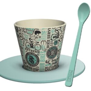 Set de Taza, Cuchara y Plato RPET BIKE