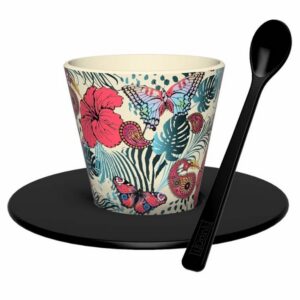 Set de Taza, Cuchara y Plato RPET BUTTERFLY