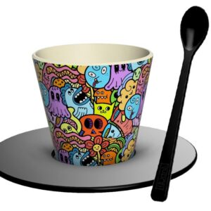Set de Taza, Cuchara y Plato RPET DOODLE