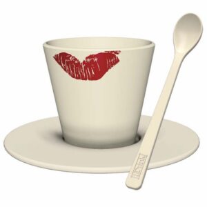 Set de Taza, Cuchara y Plato RPET KISS