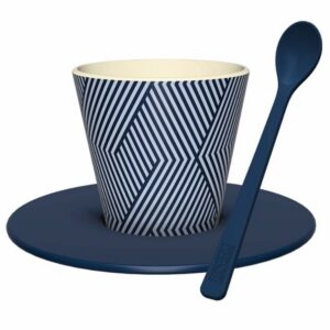 Set de Taza, Cuchara y Plato RPET OPTICAL