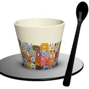 Set de Taza, Cuchara y Plato RPET STAY PAWSITIVE