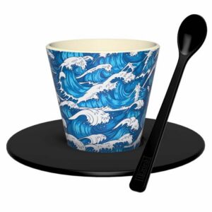 Set de Taza, Cuchara y Plato RPET WAVE