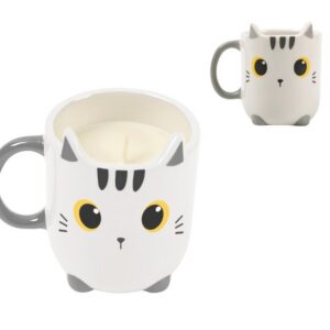 Taza con Vela WHITE CAT