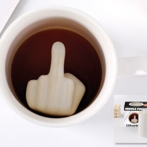 Taza de cerámica 3D Dedo Medio