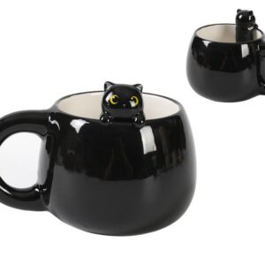 Taza de Cerámica con Charm BLACK CAT