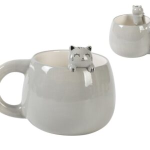 Taza de Cerámica con Charm GREY CAT