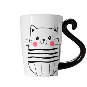 Taza de Cerámica Gato Blanco