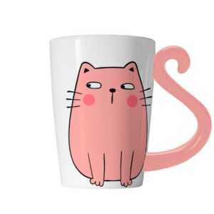 Taza de Cerámica Gato Rosa