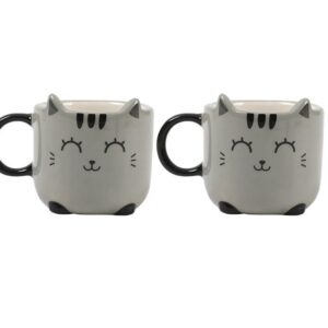 Taza de Espresso GREY CAT set de 2 uds